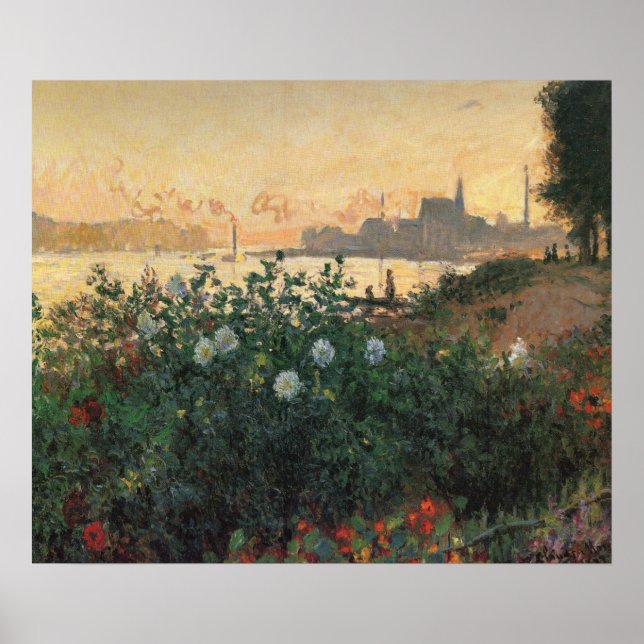 Flower Riverbank, Argenteuil - Claude Monet Poster (Vorne)