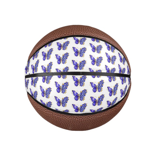 Flower Sapphire Butterfly Mini Basketball (Vorderseite)