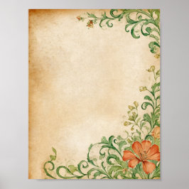 Flower Scrapbook & Junk Journal Supplies Download Poster