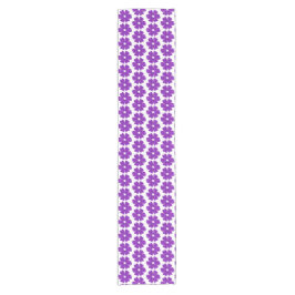 Flower Shape Plaid Purple Pink Table Runner Kurzer Tischläufer