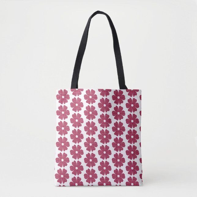 Flower Shape Plaid Red Pink (Vorderseite)