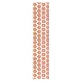 Flower Shape Plaid Yellow Orange Pink Table Runner Kurzer Tischläufer