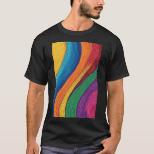 Flower Spectrum: Ein lebendiger Abstrakter Regenbo T-Shirt