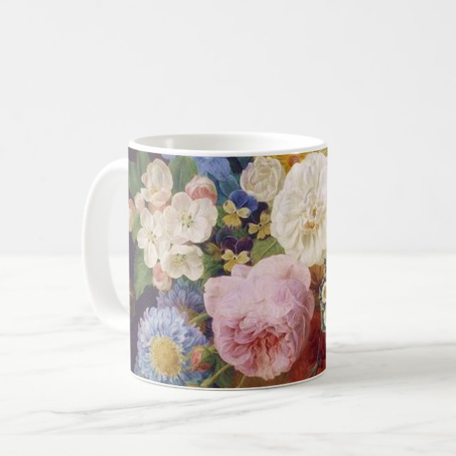Flower Still Life by Jean Ulrich Tournier Kaffeetasse (Vorderseite Links)