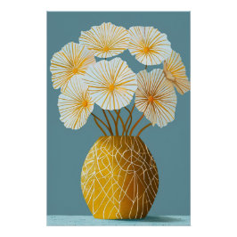 Flower with Vase Poster