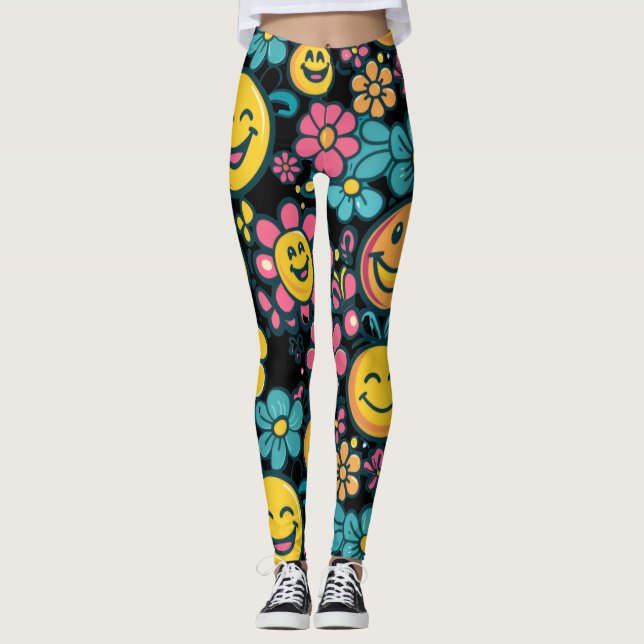 flower yoga gym Leggings (Vorderseite)