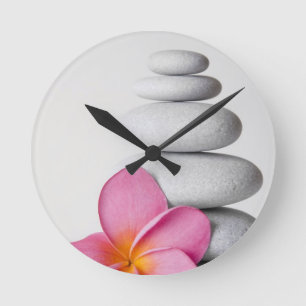 Flower Zen Runde Wanduhr