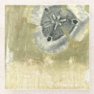 Flowerhead abstrakt mit glasig-glänzender glasuntersetzer