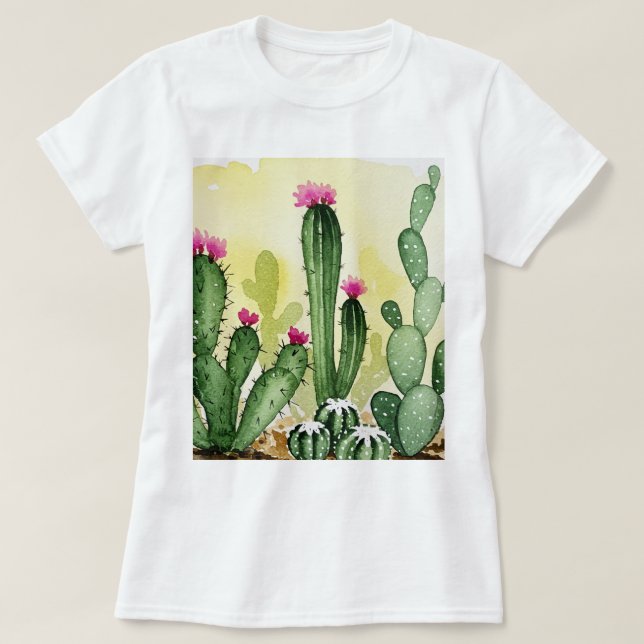  Flowering cacti T-Shirt (Design vorne)