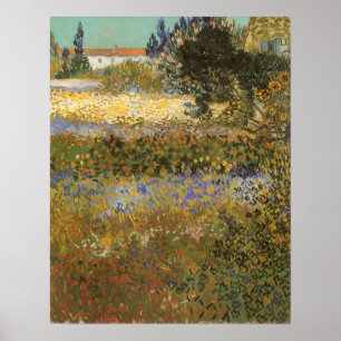 Flowering Garden by Vincent van Gogh Poster