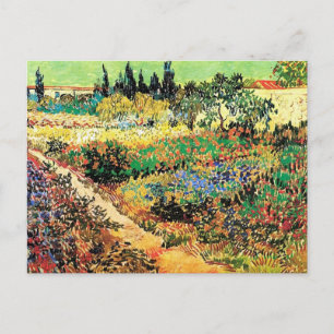 Flowering Garden with Path, Vincent van Gogh Postkarte