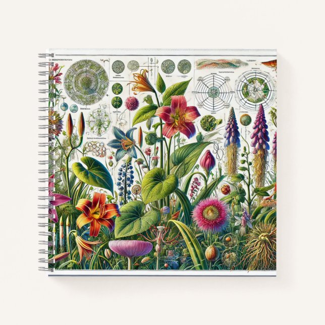 Flowering Plants & Cellular Diagrams Design Notizbuch (Vorderseite)