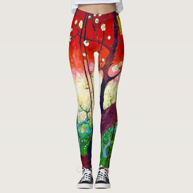 Flowering Plum Tree (after Hiroshige), Van Gogh Leggings (Vorderseite)