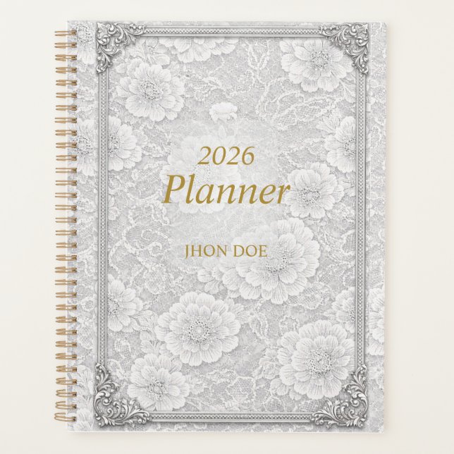 Flowerly Simple Planner With Frame  Planer (Vorderseite)