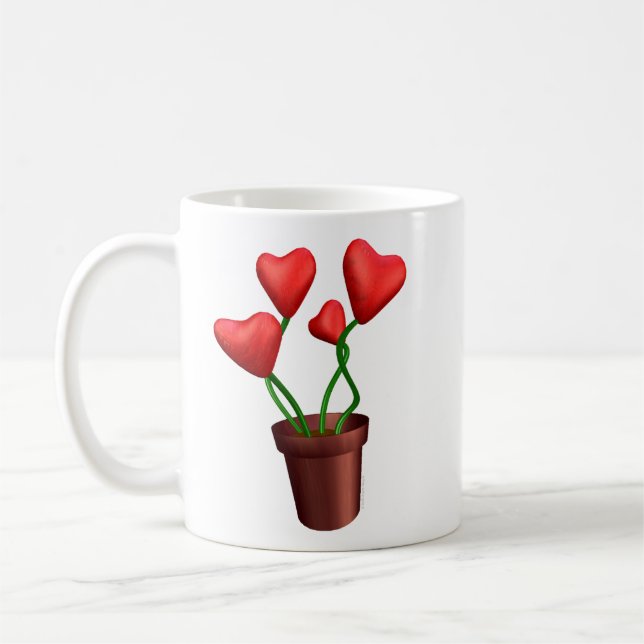 Flowerpot-Herzen Tasse (Links)