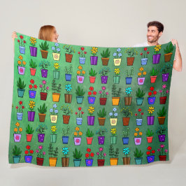 Flowerpots  fleecedecke