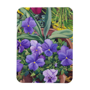 Flowerpots mit Stiefmütterchen 2007 Magnet