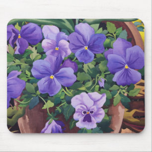 Flowerpots mit Stiefmütterchen 2007 Mousepad