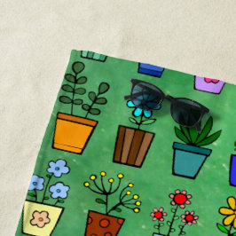 Flowerpots  strandtuch