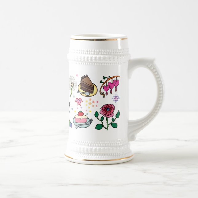 Flowers and cakes mug bierglas (Rechts)