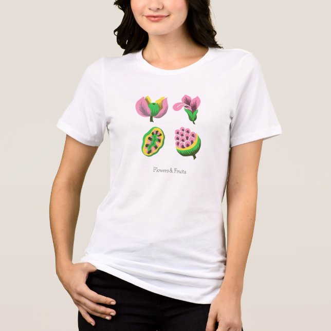 Flowers and fruits Tri-Blend shirt (Vorderseite)