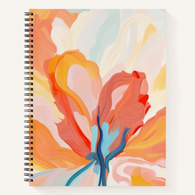 Flowers backgrounds abstract painting notizbuch (Vorderseite)