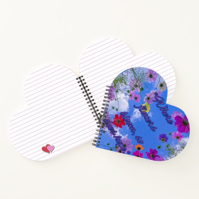 Flowers Bloom Heart Spiral Notebook Notizbuch (Innenseite)