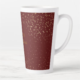 Flowers,Burgundi Red Gold Glitter,Merry Christmas Milchtasse