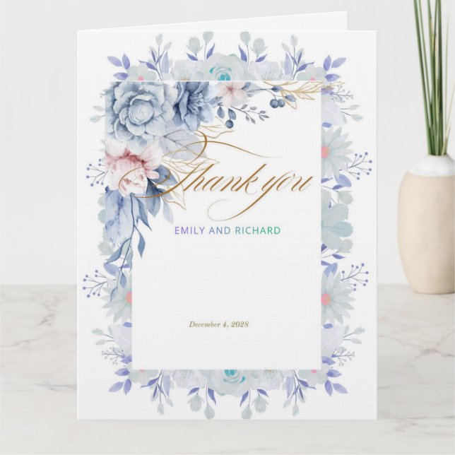 Flowers card dankeskarte (Vorderseite)