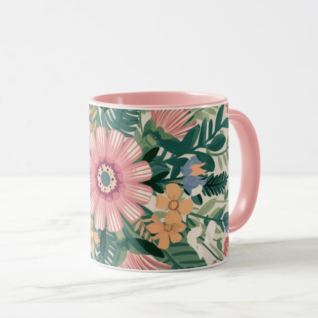 Flowers Coffee Mug Tasse (VorderseiteRechts)