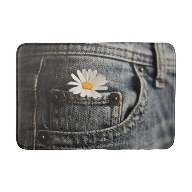 Flowers | Daisy in Jeans Pocket Badematte (Vorderseite)