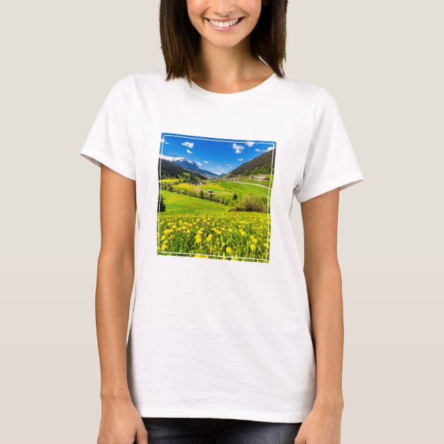 Flowers | Dandelion Canton of Grisons, Switzerland T-Shirt (Vorderseite)