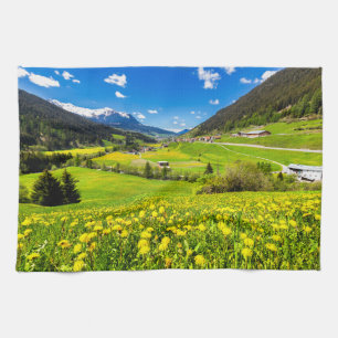 Flowers Dandelion Kanton Graubünden, Switzerland Geschirrtuch