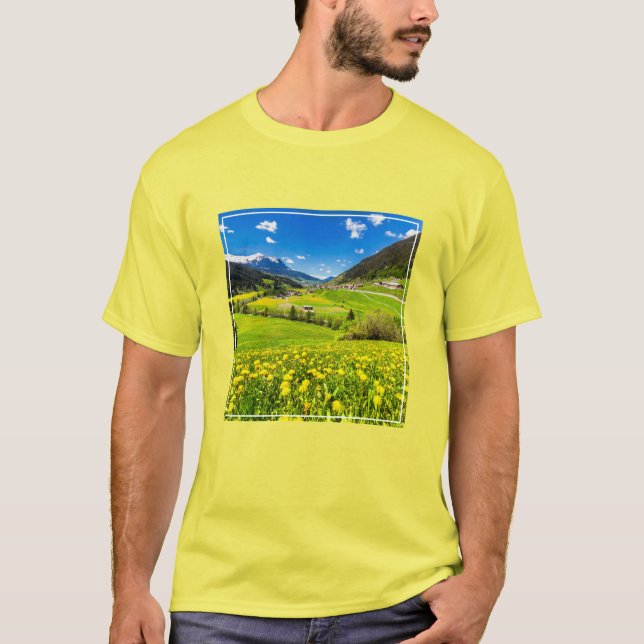 Flowers Dandelion Kanton Graubünden, Switzerland T-Shirt (Vorderseite)