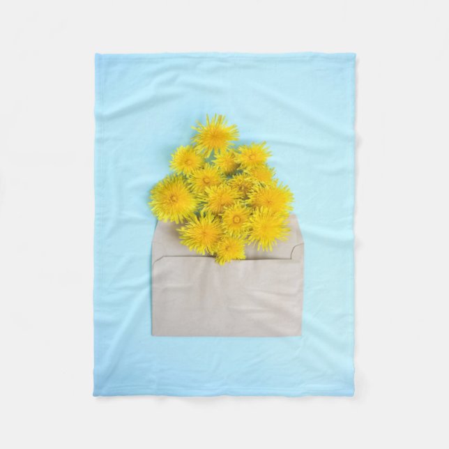 Flowers | Dandelions in Envelope Fleecedecke (Vorderseite)