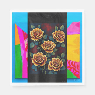 Flowers design and beautiful background design for serviette