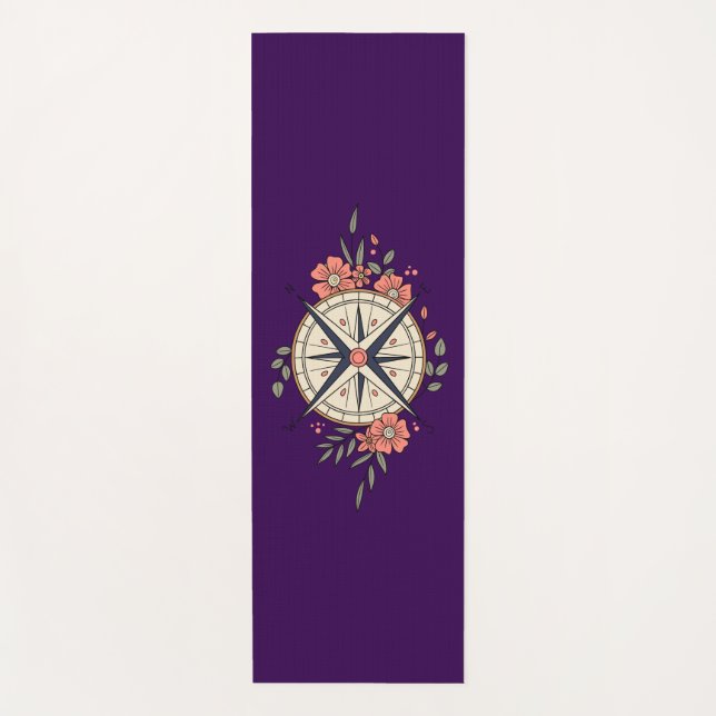 Flowers, Directions, Compass  Yogamatte (Vorderseite)