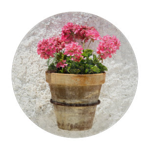 Flowers Geranium In Flower in Pot Schneidebrett