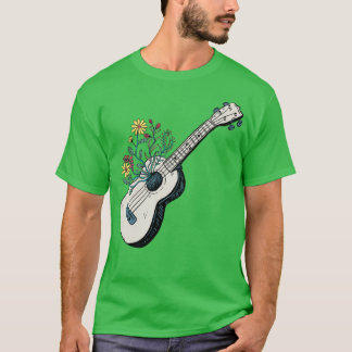 Flowers Growing from Guitar T-Shirt