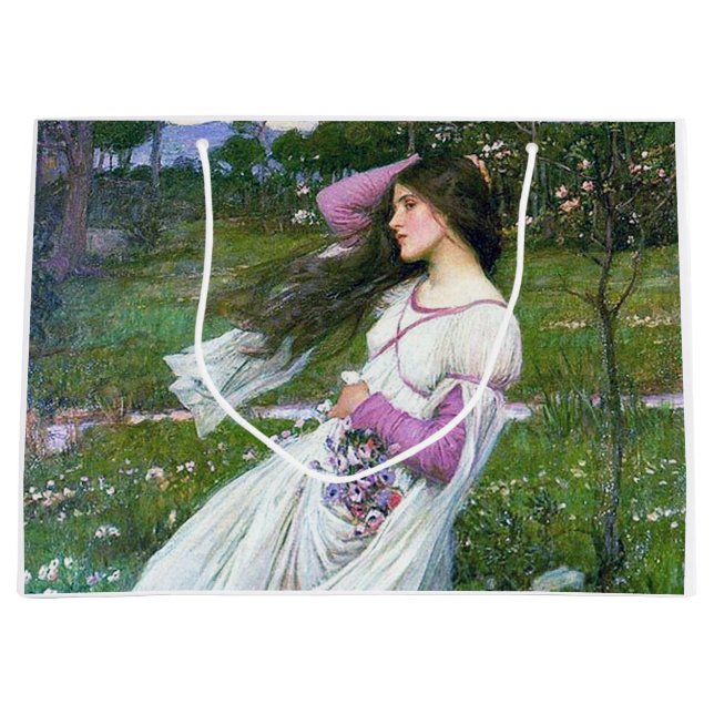 Flowers im Wind, John William Waterhouse Große Geschenktüte (Vorderseite)