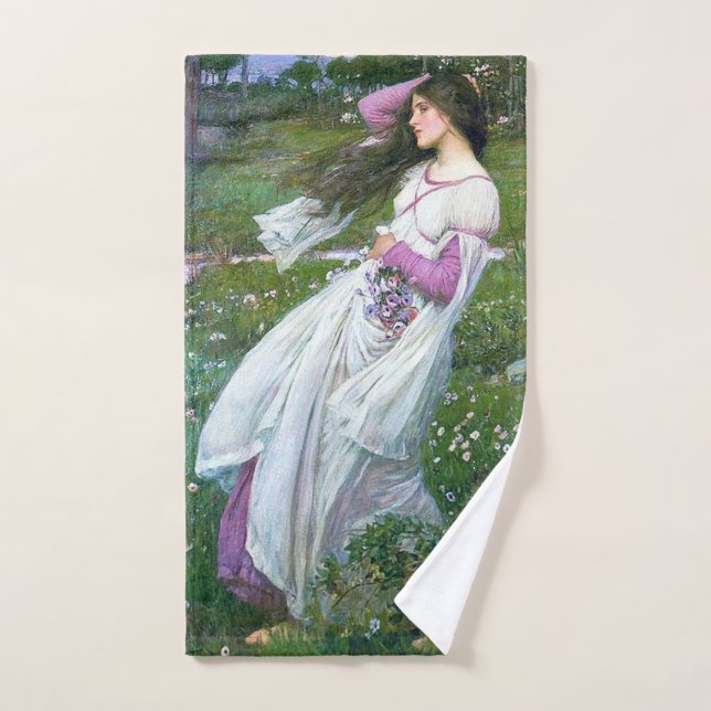 Flowers im Wind, John William Waterhouse Handtuch (Handtuch)