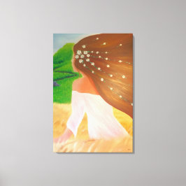 Flowers in her Hair Leinwanddruck