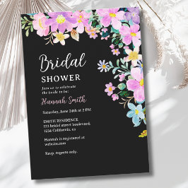 Flowers in pink tones boho summer Bridal Shower Einladung