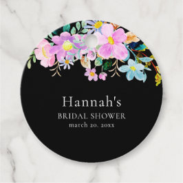 Flowers in pink tones boho summer Bridal Shower Geschenkanhänger