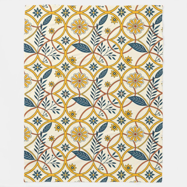 Flowers in Zircles Fleecedecke (Vorderseite)