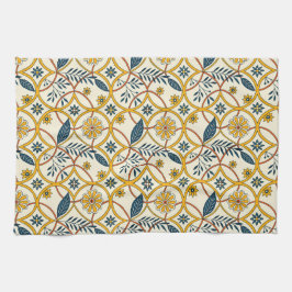 Flowers in Zircles Geschirrtuch