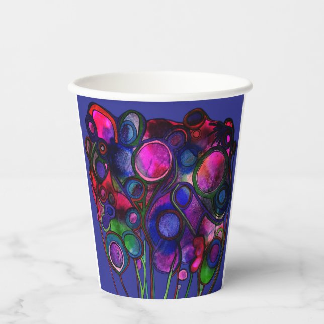 Flowers Pappbecher (Vorderseite)