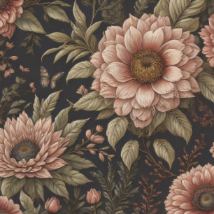 Flowers & postcard v3 vintage tissue paper seidenpapier