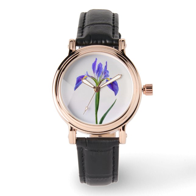 Flowers | Purple Iris Flower Armbanduhr (Vorderseite)
