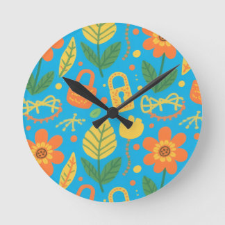Flowers Runde Wanduhr